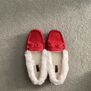 Talbots Red Suede Slippers-Size 6M